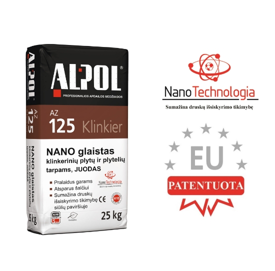 Juodas nano-mišinys klinkerio plytelių siūlių užpildas ALPOL AZ 125 25 Kg (STAMBIAGRŪDIS) paveikslėlis