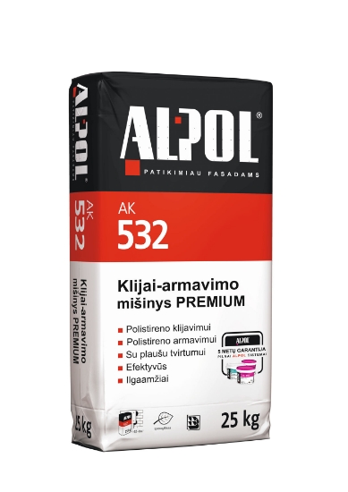 Polistireninio putplasčio armavimo-klijavimo mišinys ALPOL AK 532 PREMIUM 25 Kg paveikslėlis