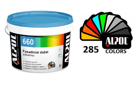 Silikatiniai fasado dažai ALPOL AF 660 5L paveikslėlis