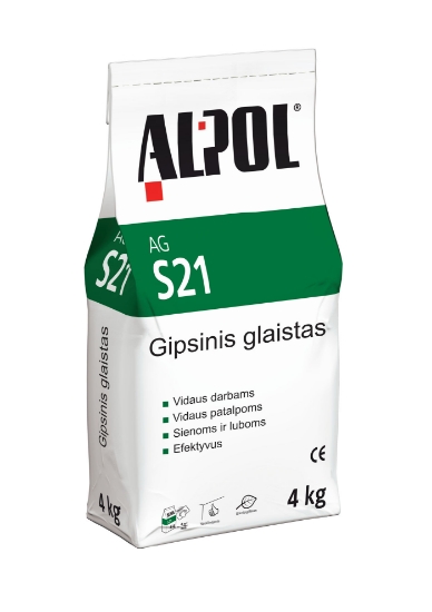 Išlyginamasis gipsinis glaistas ALPOL AG S21 4 Kg paveikslėlis