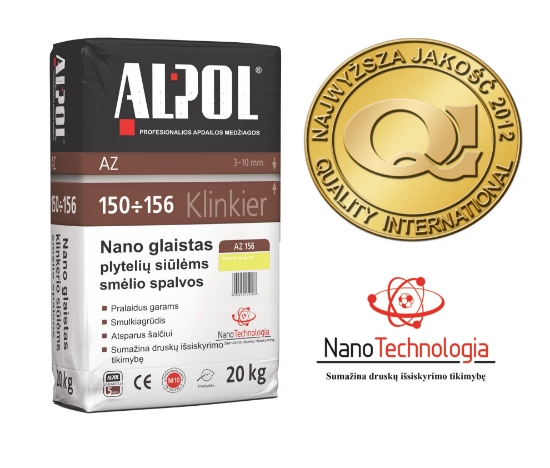 NANO-glaistas klinkerio siūlėms nuo 3 iki 10 mm ALPOL AZ 156 20 Kg (SMĖLINIS-SMULKIAGRŪDIS) paveikslėlis