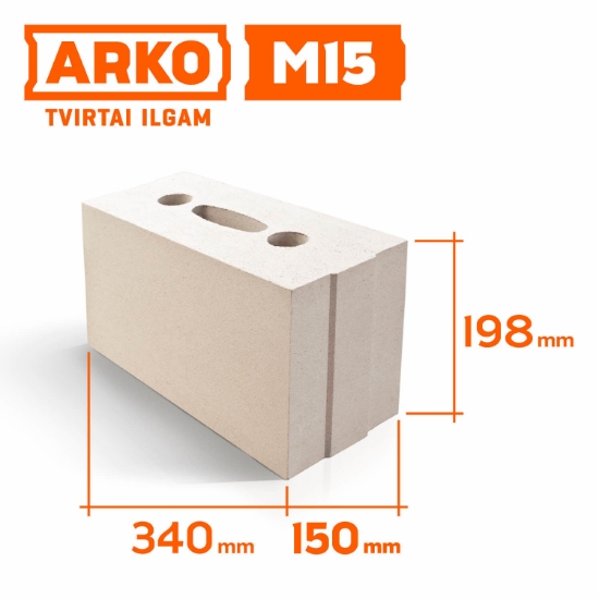Silikatiniai blokeliai ARKO M15 (paletėje 75 vnt.) paveikslėlis
