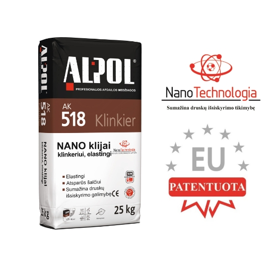 Elastingi NANO-klijai klinkeriui ALPOL AK 518 25 Kg paveikslėlis