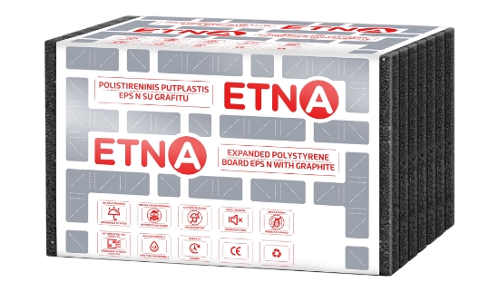 Pilkas putų polistirenas ETNA EPS 70 (su grafitu) pakuotė 0,432m3 paveikslėlis