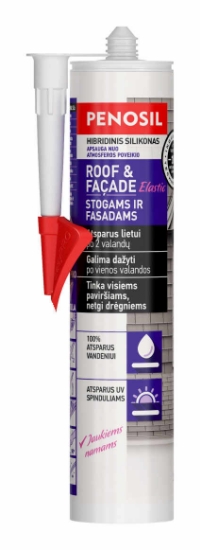 Hibridinis silikonas Penosil Roof & Fasade Elastic (elastingas) 310 ml paveikslėlis