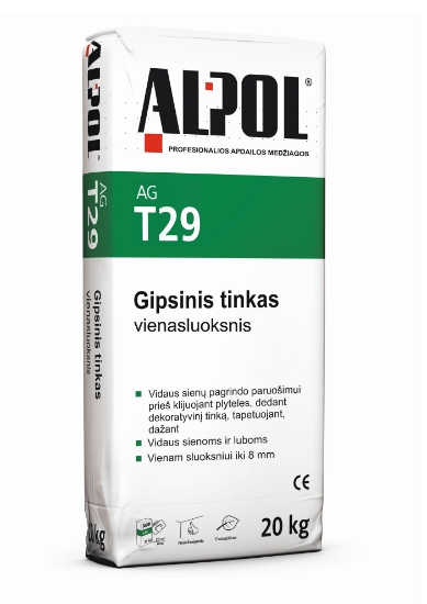 Gipsinis tinkas-remontinis mišinys ALPOL AG T29 25 Kg paveikslėlis