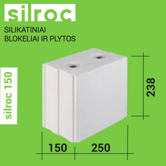 Silikatiniai blokeliai SILROC 150 Bauroc paveikslėlis